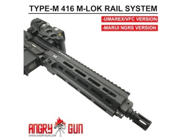 Angry Gun 9" Type-M 416 M-LOK Rail System - Marui NGRS Version