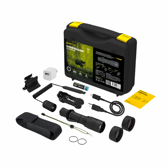 Armytek Dobermann Flashlight Extended Set - Black