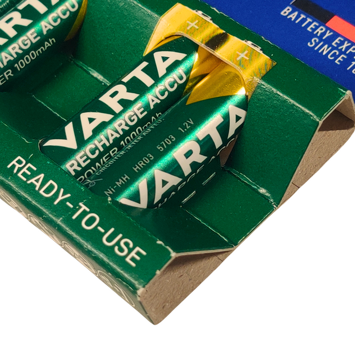 Varta AAA NiMH Rechargeable Battery 4 Pack (1000mAh)