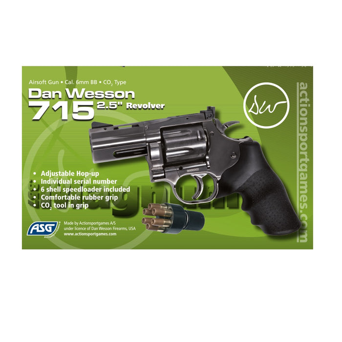 ASG Dan Wesson 715 2.5" Revolver - Steel Grey