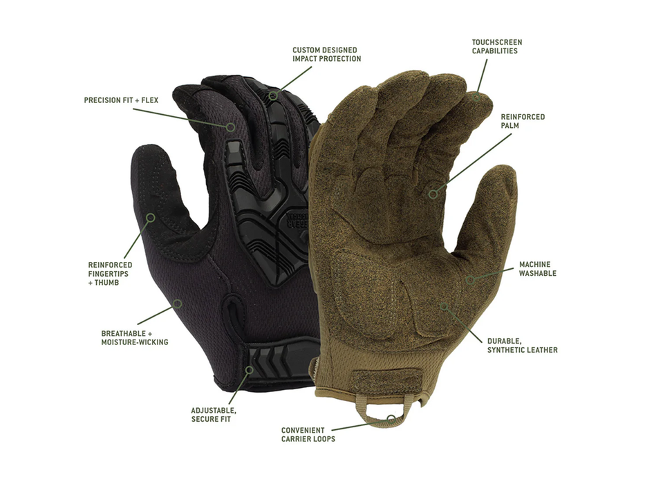 Venture Gear Tactical Heavy-Duty Impact Operator Gloves - Coyote