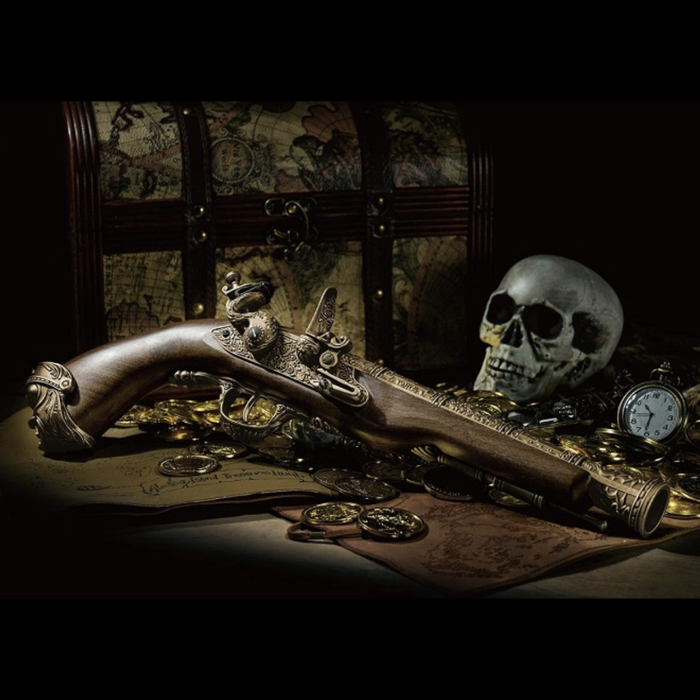 HFC Pirate Flintlock Gas Pistol - Gold