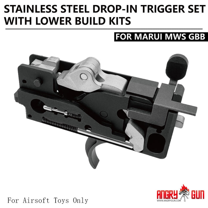 Angry Gun Stainless Drop-In Trigger Set for Marui MWS - G-Style SD-C Version