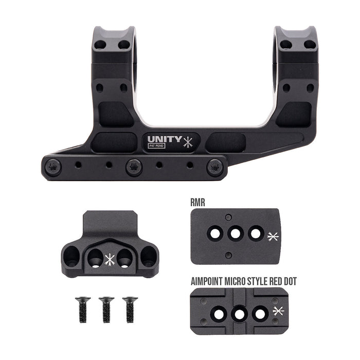 PTS Unity Tactical - FAST LPVO Scope Mount 30mm Set - Black