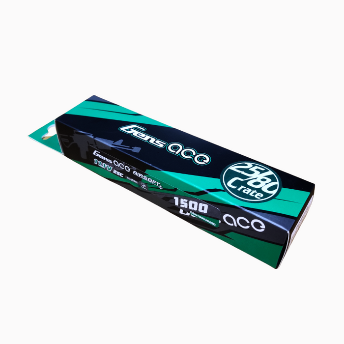 Gens Ace 11.1V 1500mAh 25C LIPO Battery - Stick