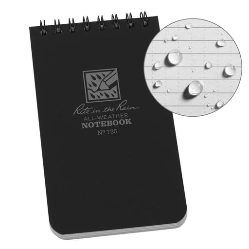 Rite in the Rain - Top Spiral All-Weather Notebook - Black