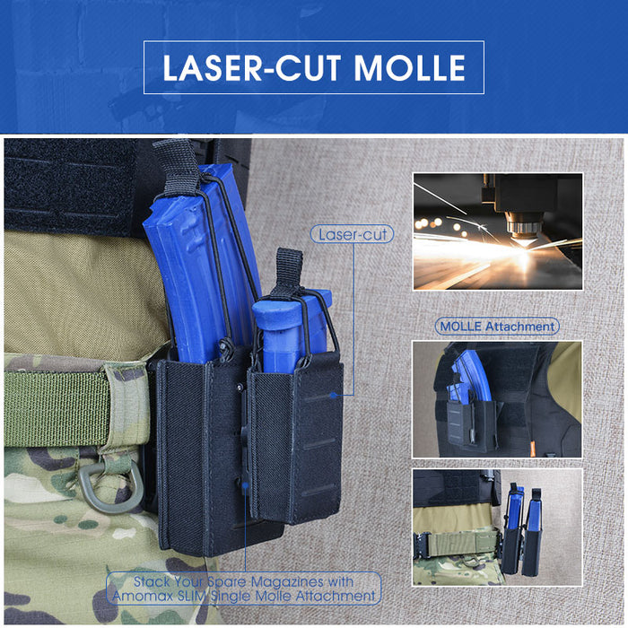 Amomax Fabric Rifle Magazine Pouch - Black