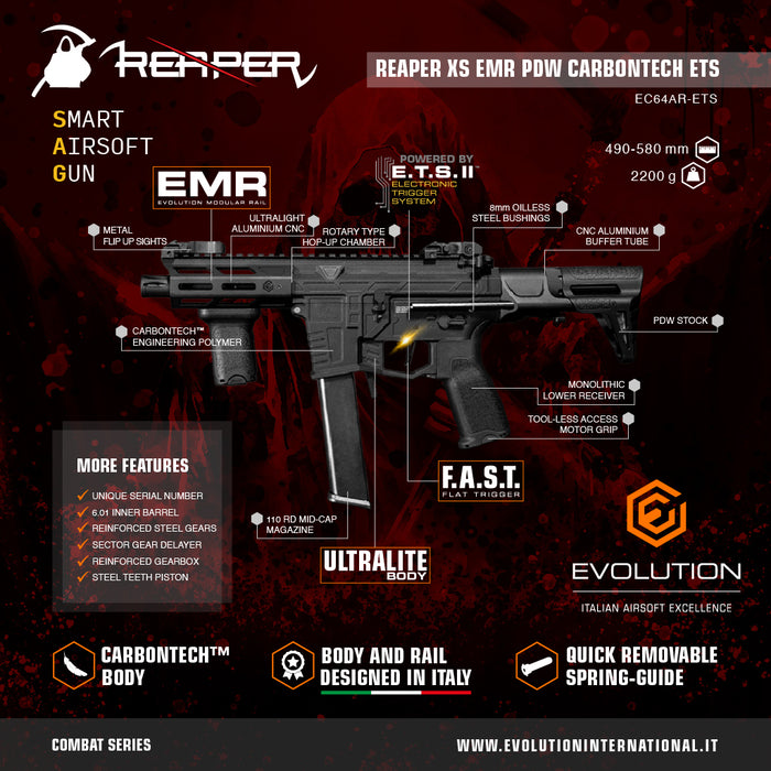 Evolution Reaper XS EMR PDW Carbontech ETS II
