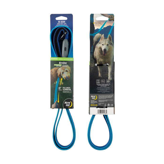 Nite Ize LED Dog Leash 48" - Blue