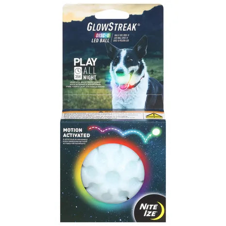 Nite Ize GlowStreak LED Dog Ball - Disc-O