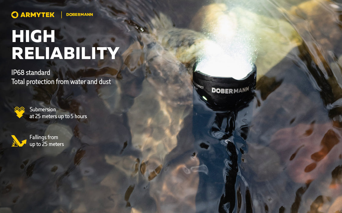 Armytek Dobermann Flashlight Extended Set - Black
