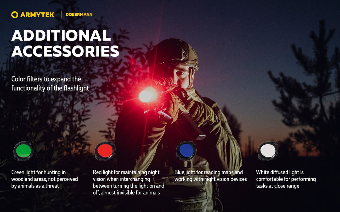Armytek Dobermann Flashlight Extended Set - Black