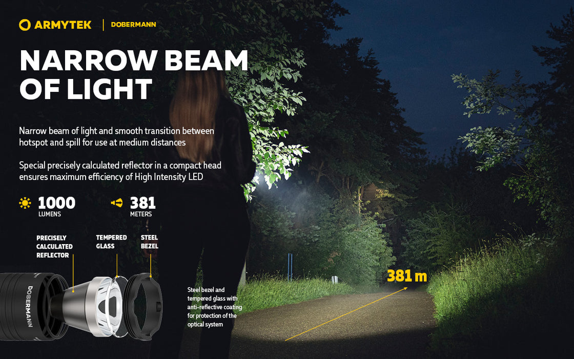 Armytek Dobermann Flashlight Extended Set - Black