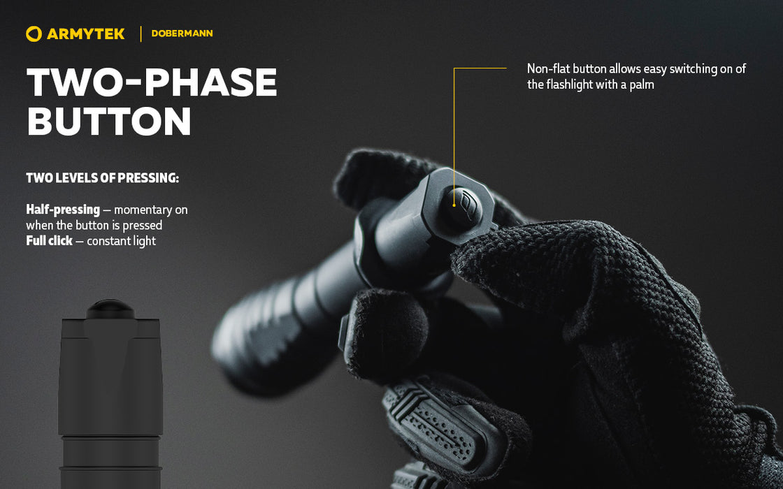 Armytek Dobermann Flashlight Extended Set - Black