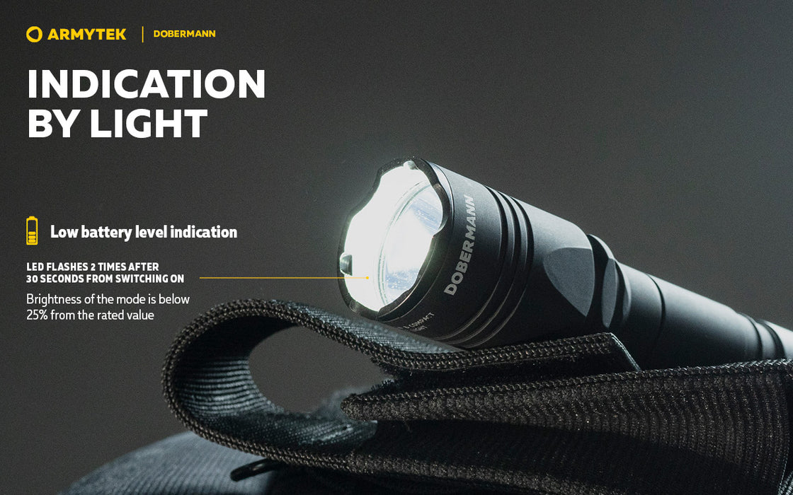 Armytek Dobermann Flashlight Extended Set - Black