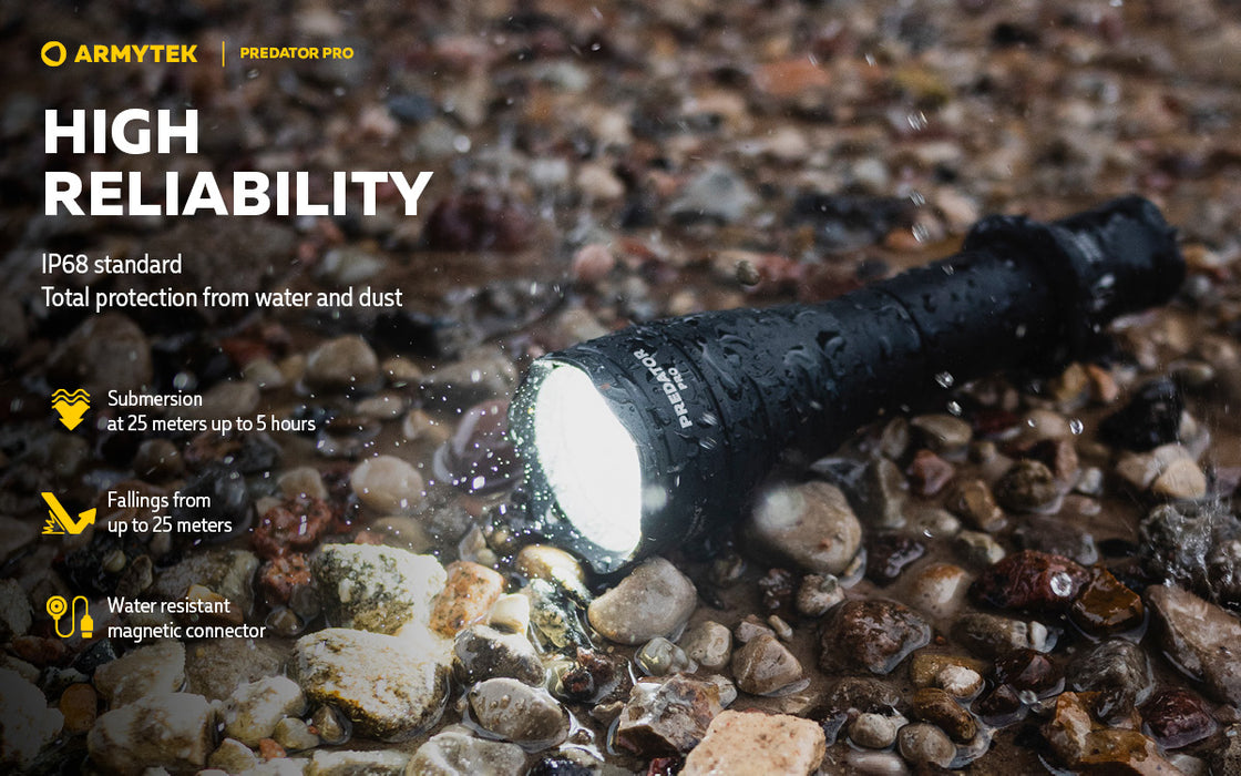Armytek Predator Pro Flashlight Extended Set - Black