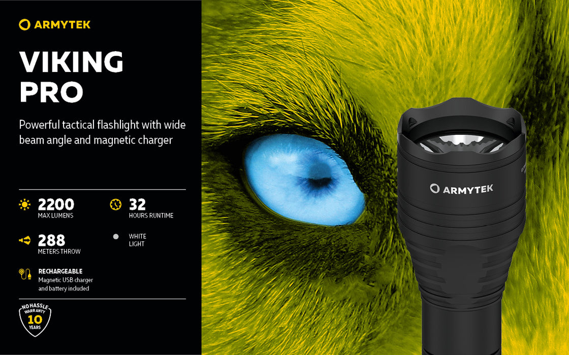 Armytek Viking Pro Flashlight Extended Set - Black