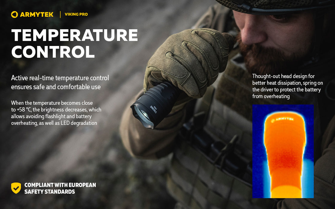Armytek Viking Pro Flashlight Extended Set - Black