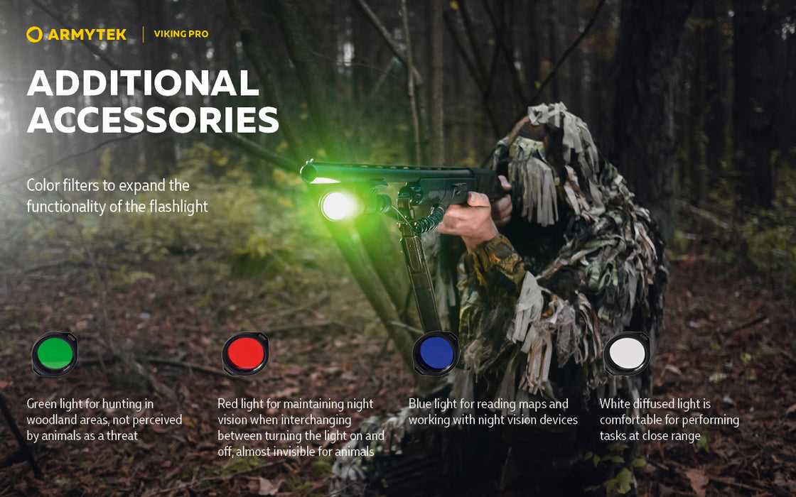 Armytek Viking Pro Flashlight Extended Set - Black