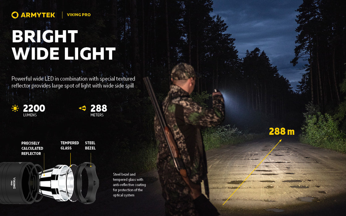 Armytek Viking Pro Flashlight Extended Set - Black