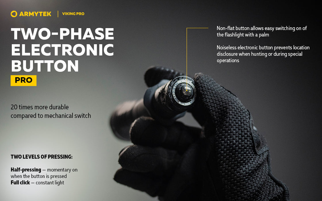 Armytek Viking Pro Flashlight Extended Set - Black