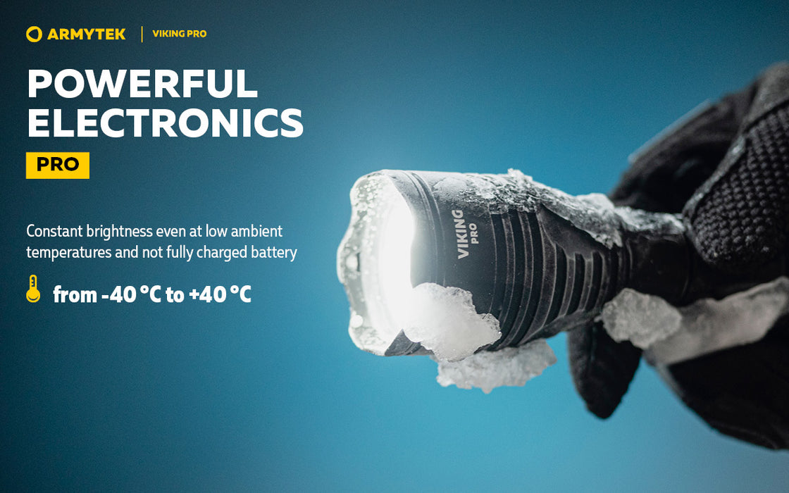 Armytek Viking Pro Flashlight Extended Set - Black