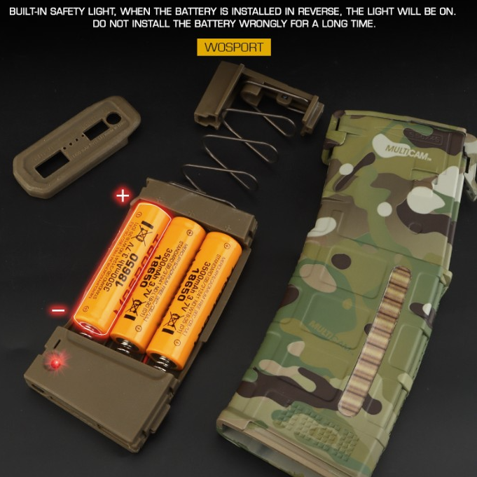 WoSport Rechargeable Battery Box (No Batteries Included)