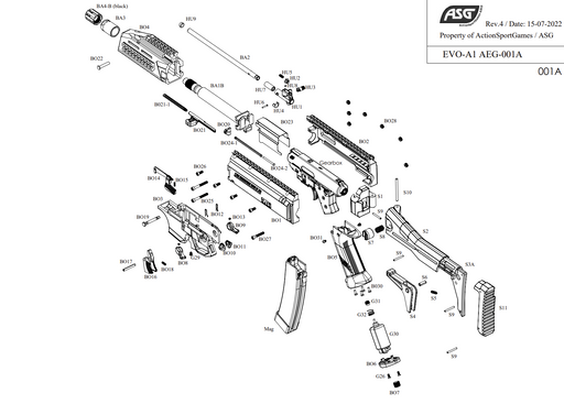 ASG EVO Motor Adjust Bolt - Part #BO7