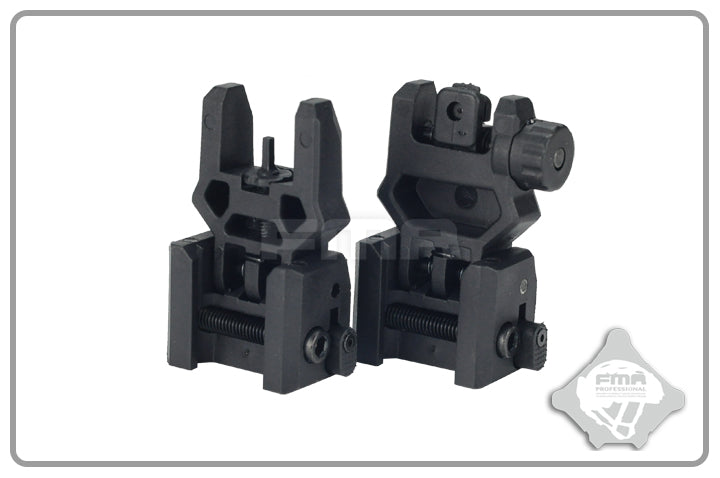 FMA Front & Rear Gen. 3 Foldable Sight - Black