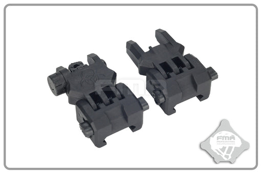 FMA Front & Rear Gen. 3 Foldable Sight - Black