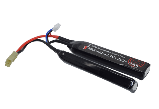 Vapex 7.4V 2600mAh 25C LIPO Battery - Sticks (Tamiya Connector)