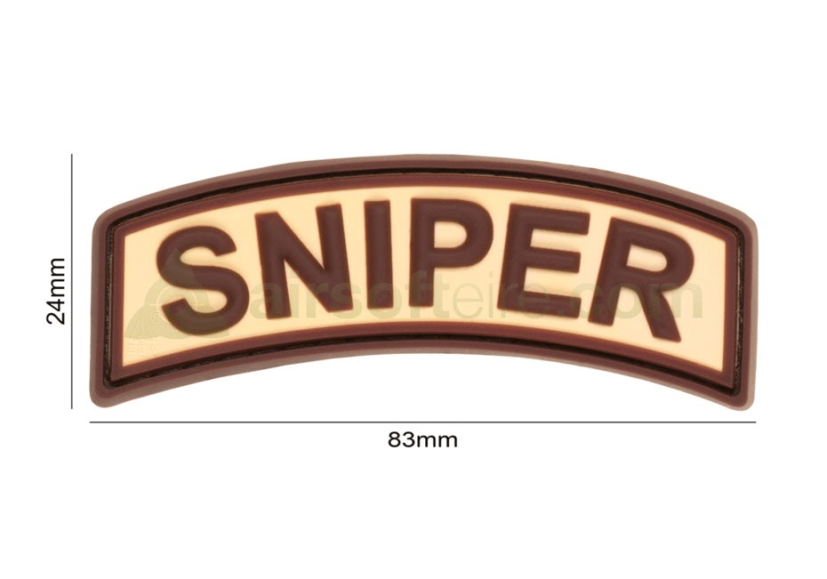 JTG 3D Rubber Sniper Tab Patch - Tan