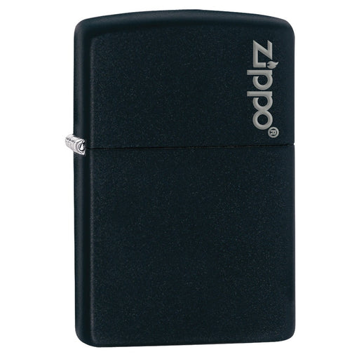 Zippo Black Matte Zippo Logo Lighter - 60001203