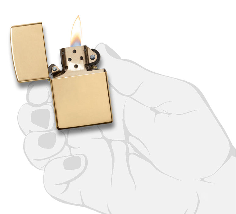 Zippo Brass High Polished Lighter - 60001166
