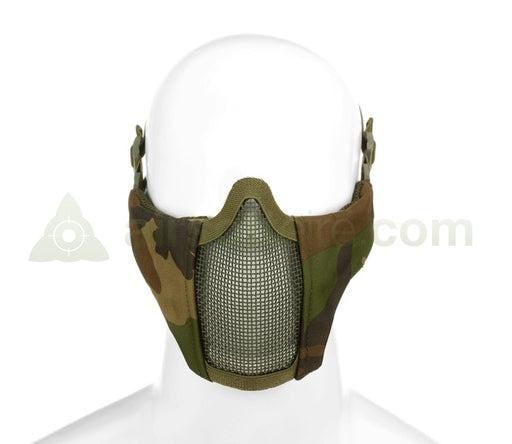 Invader Gear Mesh Half Face Mask With Cheek Pads - Woodland