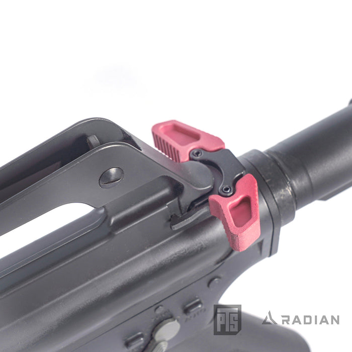 PTS Radian Raptor - LT Ambidextrous Charging Handle (AEG/ERG) - Red