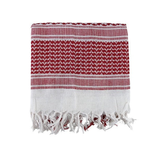 KombatUK Shemagh Arab Scrim Scarf (Red & White)