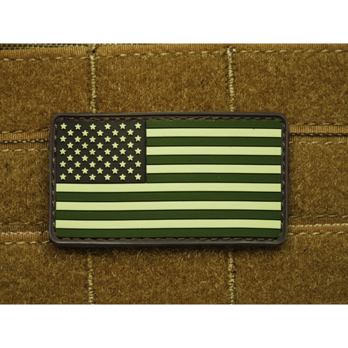 JTG 3D Rubber American Flag Patch - Forest