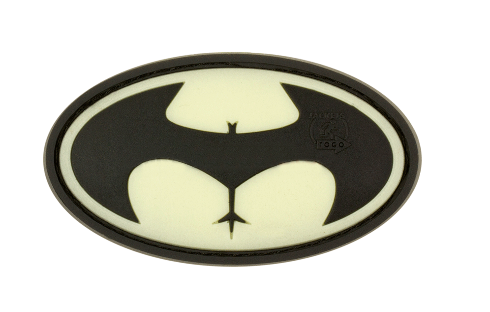 JTG 3D Rubber Buttman Patch - Glow in the Dark