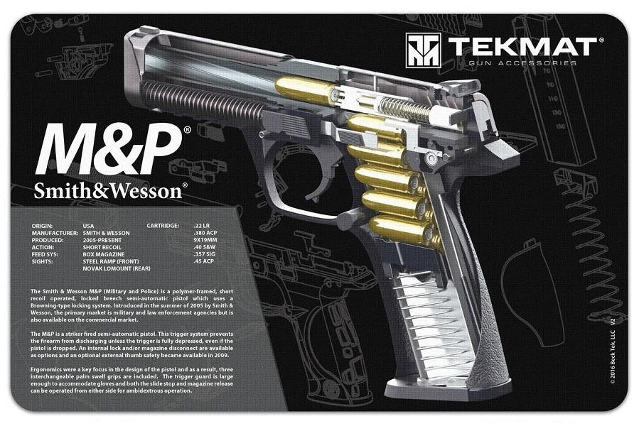 TekMat Smith & Wesson M&P9  3D Cutaway Work Mat