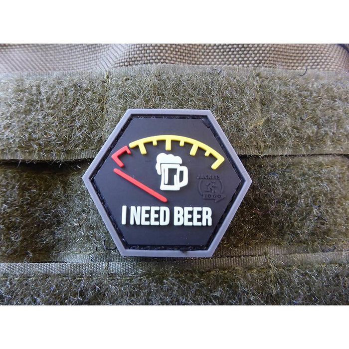 JTG 3D Rubber I Need Beer Patch