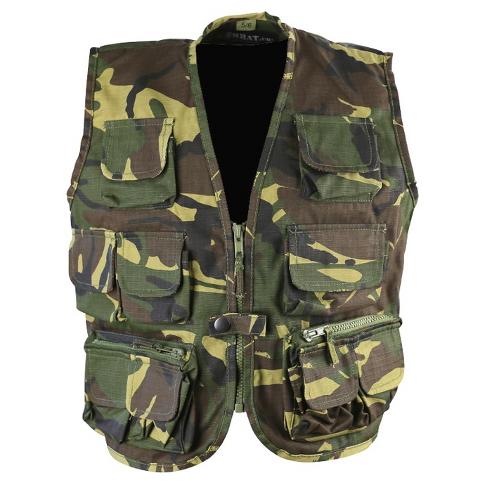 KombatUK Kids Safari Vest - DPM (Woodland)