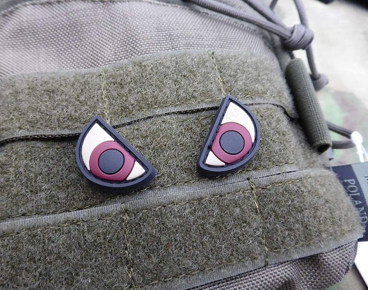 JTG 3D Rubber Angry Eyes Patch Set