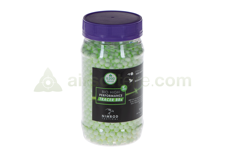 Nimrod BIO Tracer 0.20g 2000 BBs In Bottle - Green