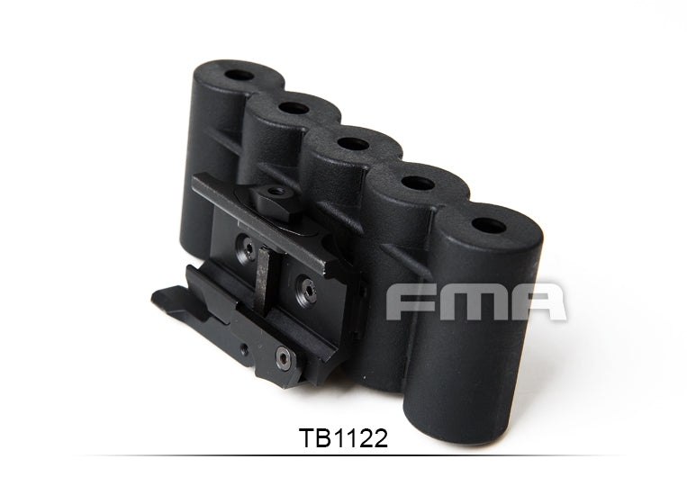 FMA Q.R. Rail Mounted Real Shotgun Shell Holder - x5