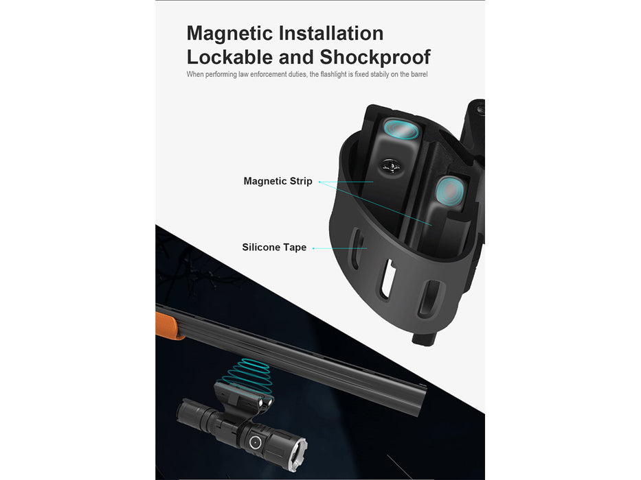 Klarus FM2 Magnetic Rifle Flashlight Mount - 20mm