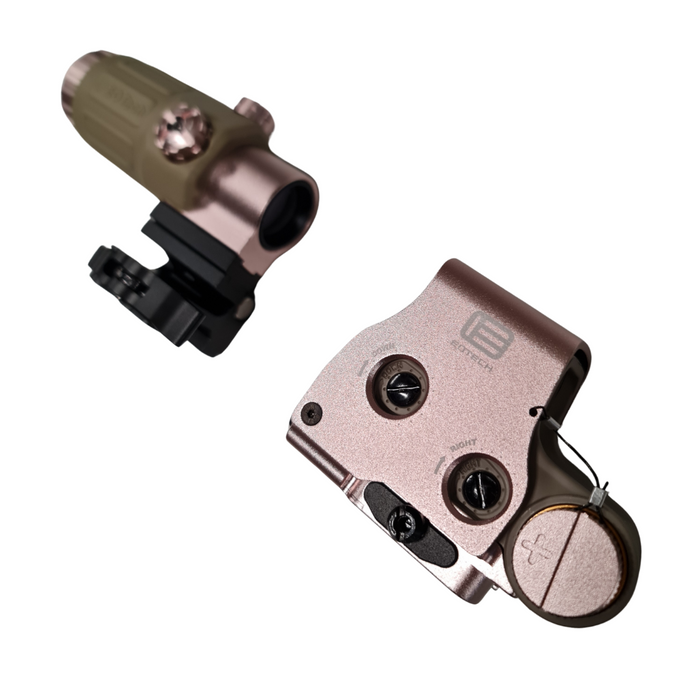 Aim-O Holographic Hybrid Sight EXPS with G33 Magnifier - FDE/Rose Gold