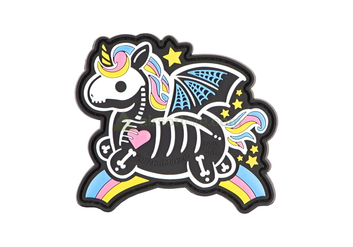 JTG 3D Skeleton Unicorn Rubber Patch