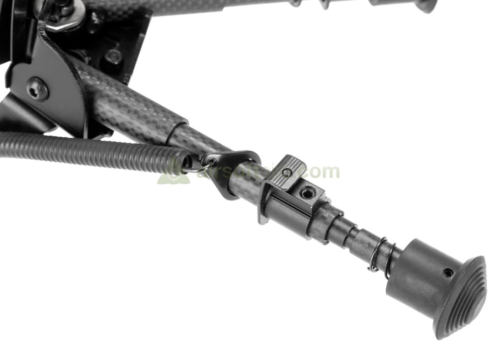 Rokstad Universal 6-9" Carbon Fiber Bipod - QD Stud / RIS 20mm Rail