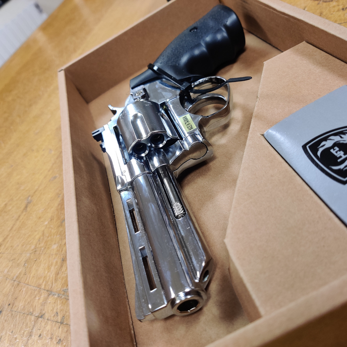 *A-Grade* HFC HG-132 4" Gas Revolver - Silver